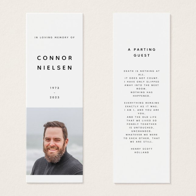In Loving Memory Celebration Of Life Card (Devant & derrière)