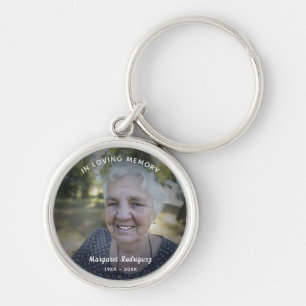 In Loving Memory Celebration Of Life Custom Photo Keychain