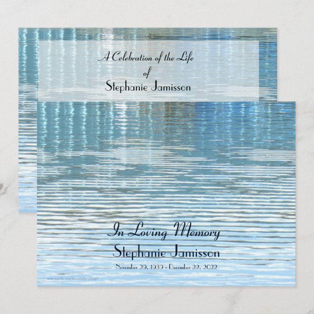 In Loving Memory Celebration of Life Invitation (Devant / Derrière)