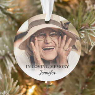 In Loving Memory Christmas Photo Ornament