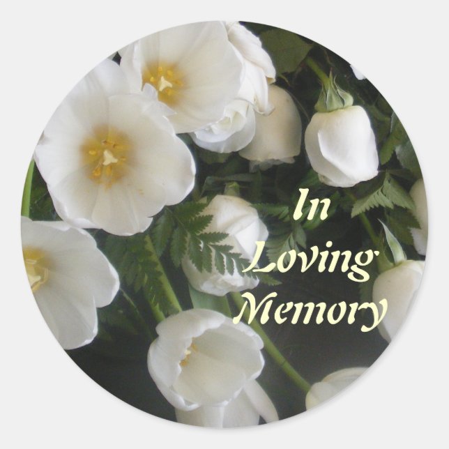 In Loving Memory Classic Round Sticker (Front)