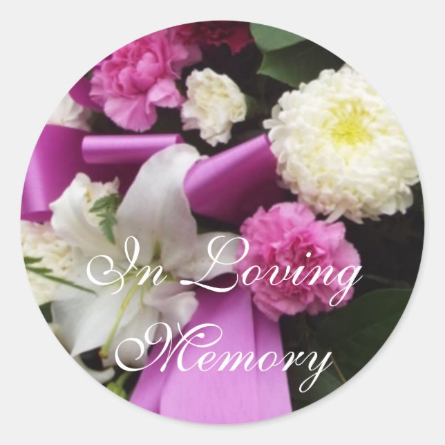In Loving Memory Classic Round Sticker (Front)
