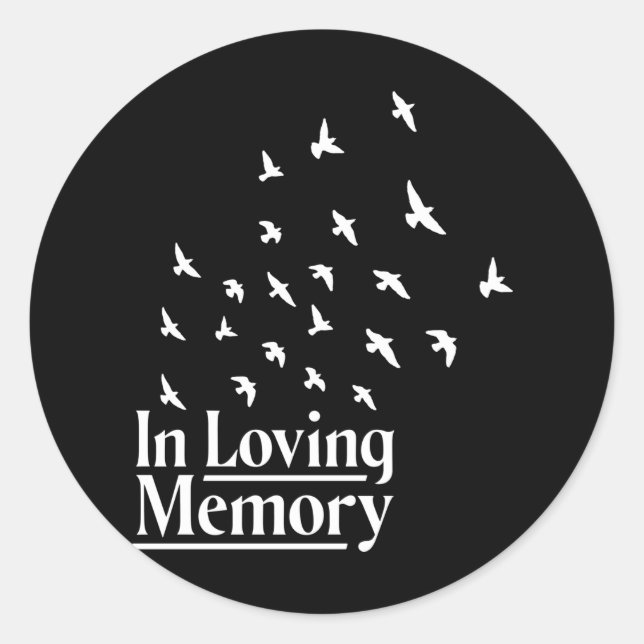 In loving memory classic round sticker (Front)