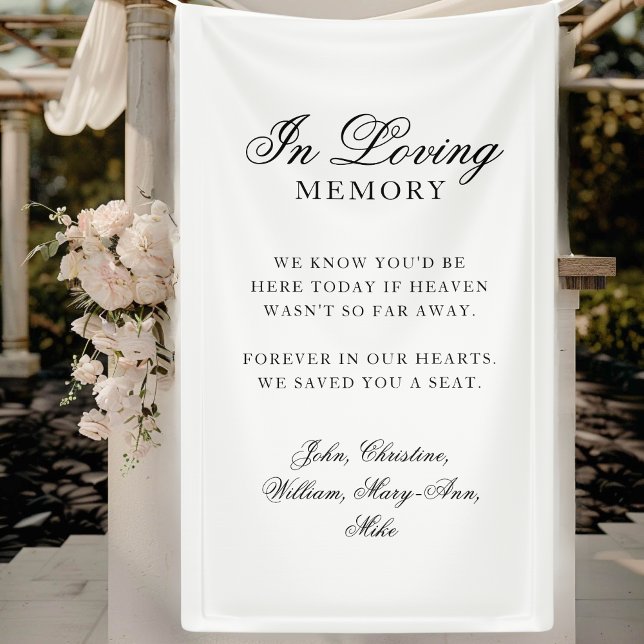 "In Loving Memory" Classic Wedding Memorial Banner ("In Loving Memory" Classic Wedding Memorial Banner)