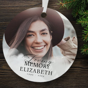 In Loving Memory Clouds Memorial Modern Photos Metal Ornament
