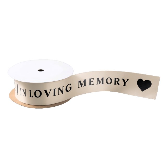 In Loving Memory | Cream Satin Ribbon (Spool)