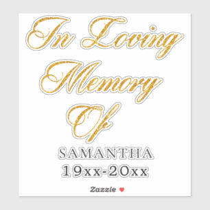 In Loving Memory Custom car decals