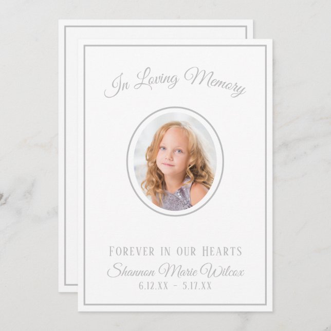 In Loving Memory Custom Colour Funeral Program (Front/Back)