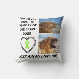 In Loving Memory - Custom Dog Tribute Throw Pillow