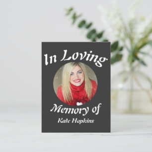  In Loving Memory Custom Modern Elegant photo  Postcard