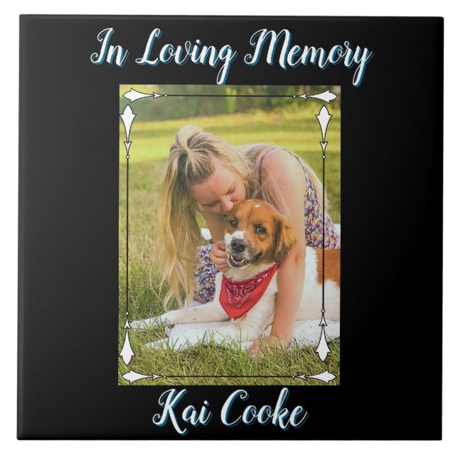 In Loving Memory Custom Name Photo Tile (Front)