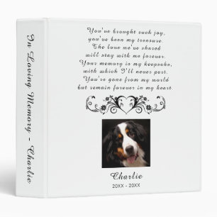 In Loving Memory Custom Pet Memorial Photo Album Binder
