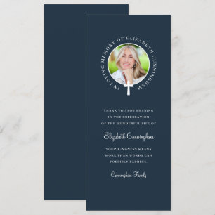 In Loving Memory   Custom Photo and Cross Invitation