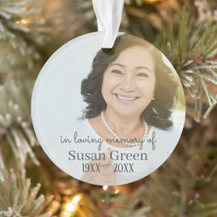 In Loving Memory Custom Photo Christmas Keepsake Ornament
