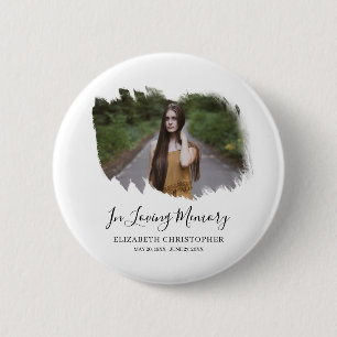 In Loving Memory Custom Photo Memorial Funeral 2 Inch Round Button
