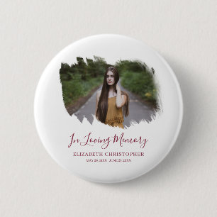 In Loving Memory Custom Photo Memorial Funeral 2 Inch Round Button