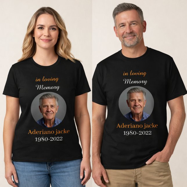 In Loving Memory Custom Photo Memorial T-Shirt (Creator Uploaded)