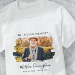 In Loving Memory Custom Photo Memorial T-Shirt<br><div class="desc">This simple and classic design is composed of serif typography and add a custom photo.</div>