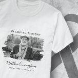 In Loving Memory Custom Photo Memorial T-Shirt<br><div class="desc">This simple and classic design is composed of serif typography and add a custom photo.</div>