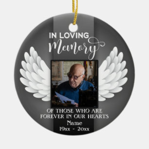 In Loving Memory Custom Photo, Name & Message Ceramic Ornament
