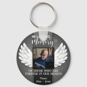 In Loving Memory Custom Photo, Name & Message Keychain