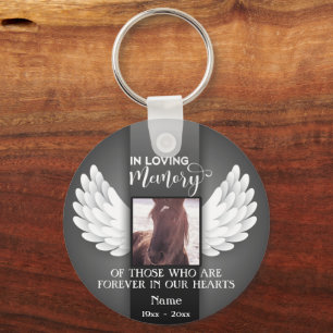 In Loving Memory Custom Photo, Name & Message Keychain