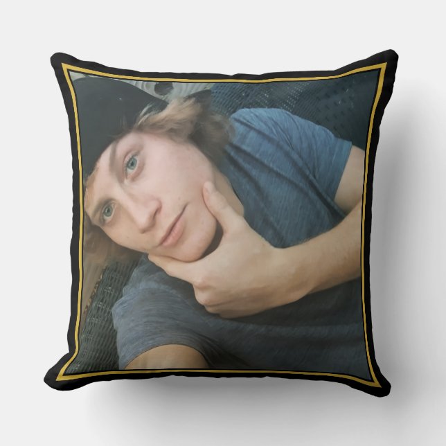 In Loving Memory Customized Photo Bereavement      Throw Pillow (Front)