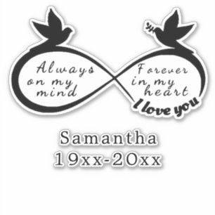 in loving memory Dad or Mom car decals