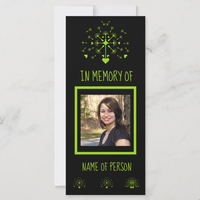 In Loving Memory Dandelion In The Wind (Front)