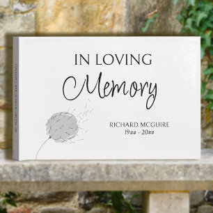 In Loving Memory Dandelion Puff Condolences Guest Book