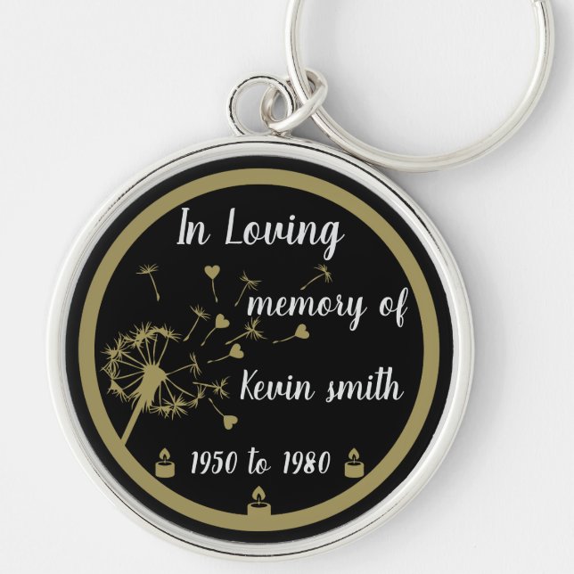 In loving Memory Death Anniversary Keychain (Front)
