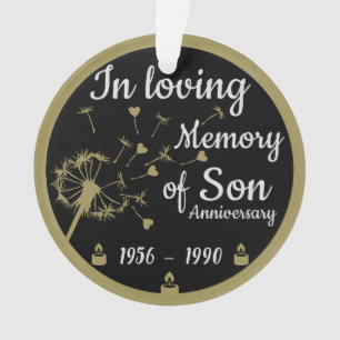 In loving Memory Death Anniversary Son Ornament