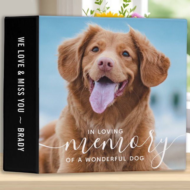 In Loving Memory Dog Memorial Photo Album Binder (Creator Uploaded)
