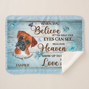 In Loving Memory Dog Memorials Remembrance Boxer Sherpa Blanket