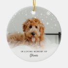In Loving Memory Dog Pet Photo Ceramic Ornament