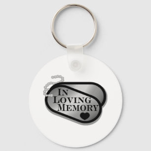 In Loving Memory Dog Tags Keychain