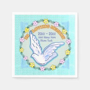 In Loving Memory Dove Napkin