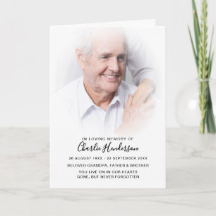 In Loving Memory Elegant Modern Funeral Program