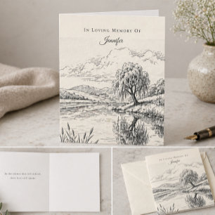In Loving Memory Elegant Personalized Sympathy Card