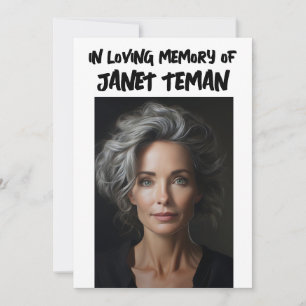 IN LOVING MEMORY ELEGANT PHOTO MEMORIAL POSTCARD
