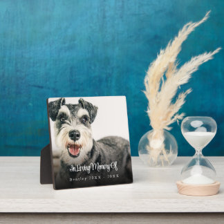 In Loving Memory Elegant Photo Pet Memorial Plaque