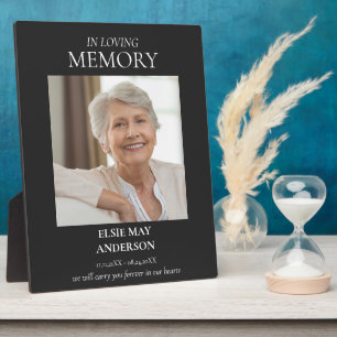 In loving memory  elegant photo plaque