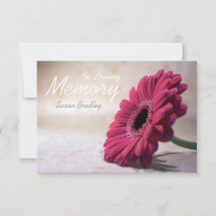 In Loving Memory Floral Memorial Service Announcement