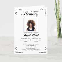 In loving Memory Folded Furneral Program