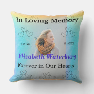 In Loving Memory Forever In Our Hearts Memorial Throw Pillow