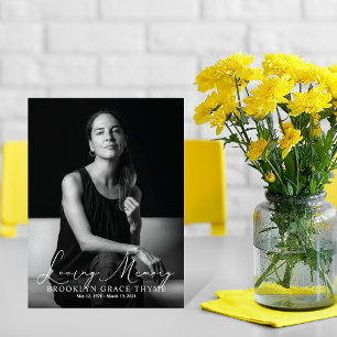 In Loving Memory Full Photo Flat Funeral Program