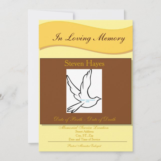 In Loving Memory Funeral Invitation/Program Invitation (Front)