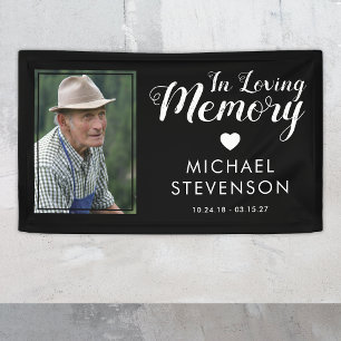 In Loving Memory Funeral Memorial Photo Banner