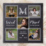 In Loving Memory Funeral Memorial Photo Collage 2 Inch Square Button<br><div class="desc">Honor your loved one with a custom unique memorial funeral button in a rustic chalkboard slate design This memorial photo collage button is the perfect gift for yourself, family or friends to honor those loved . We hope your memorial button will bring you joy , peace , and happy memories...</div>