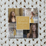 In Loving Memory Funeral Memorial Photo Collage 2 Inch Square Button<br><div class="desc">Remember a loved one with this gorgeous modern in loving memory memorial button. Featuring 4 instagram photographs of your family member or friend, an elegant template with the heading 'In loving memory' their name in handwritten calligraphy script font and the dates. Perfect for guests to wear in remembrance or as...</div>